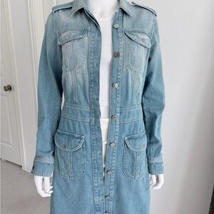 NWT 7 For All Mankind Denim Utility Dress Small